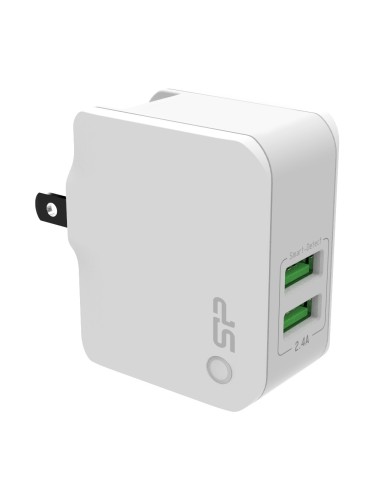 Silicon Power Wall Charger WC102P White Hub 2 Porte 2.4 A