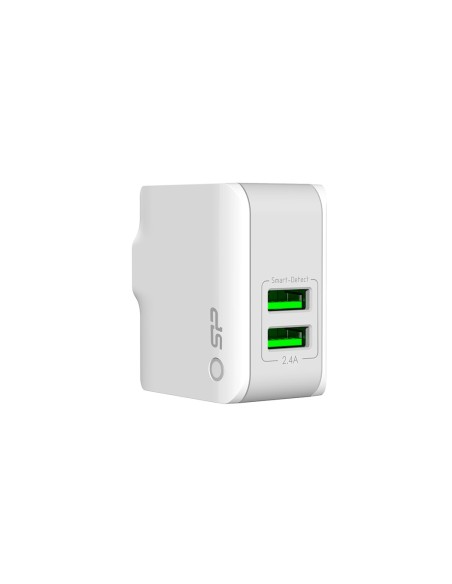 Silicon Power Wall Charger WC102P White Hub 2 Porte 2.4 A