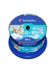 Cd-r 80 Min Spindle Printable Verbatim Ck 50  (43438)