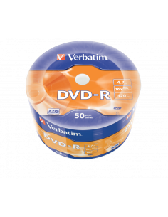 Dvd -R  4 7Gb 16x Verbatim Wrapped 50 (43788)