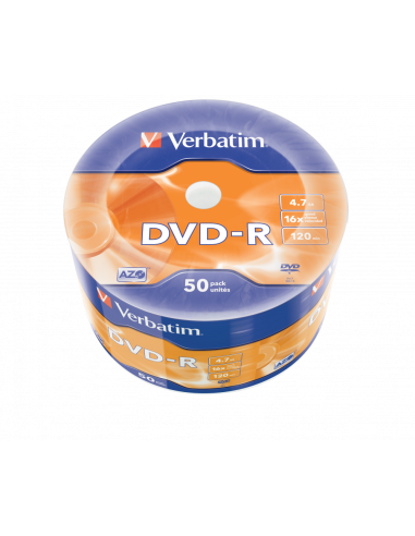 Dvd -R  4 7Gb 16x Verbatim Wrapped 50 (43788)