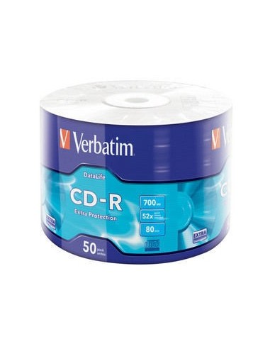 Cd-r 80 Min 52x Wrapped 50 Verbatim (43787)